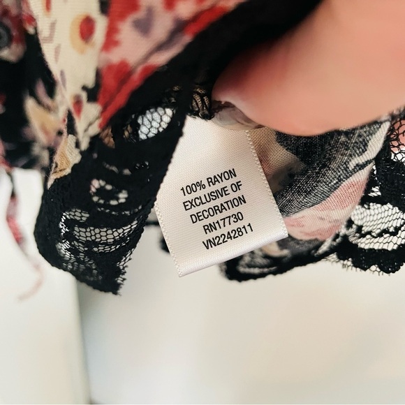 Target Brand Floral Black Lace Button Down Mini Dress Size XS - Picture 7 of 13